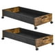 thumbnail image 1 of FOUCSSOMEI Almacenamiento debajo de la cama de tamaño más largo, 2 paquetes de cajones debajo de la cama con ruedas, baúles de almacenamiento, almacenamiento debajo de la cama de madera, marco de meta, 1 of 5