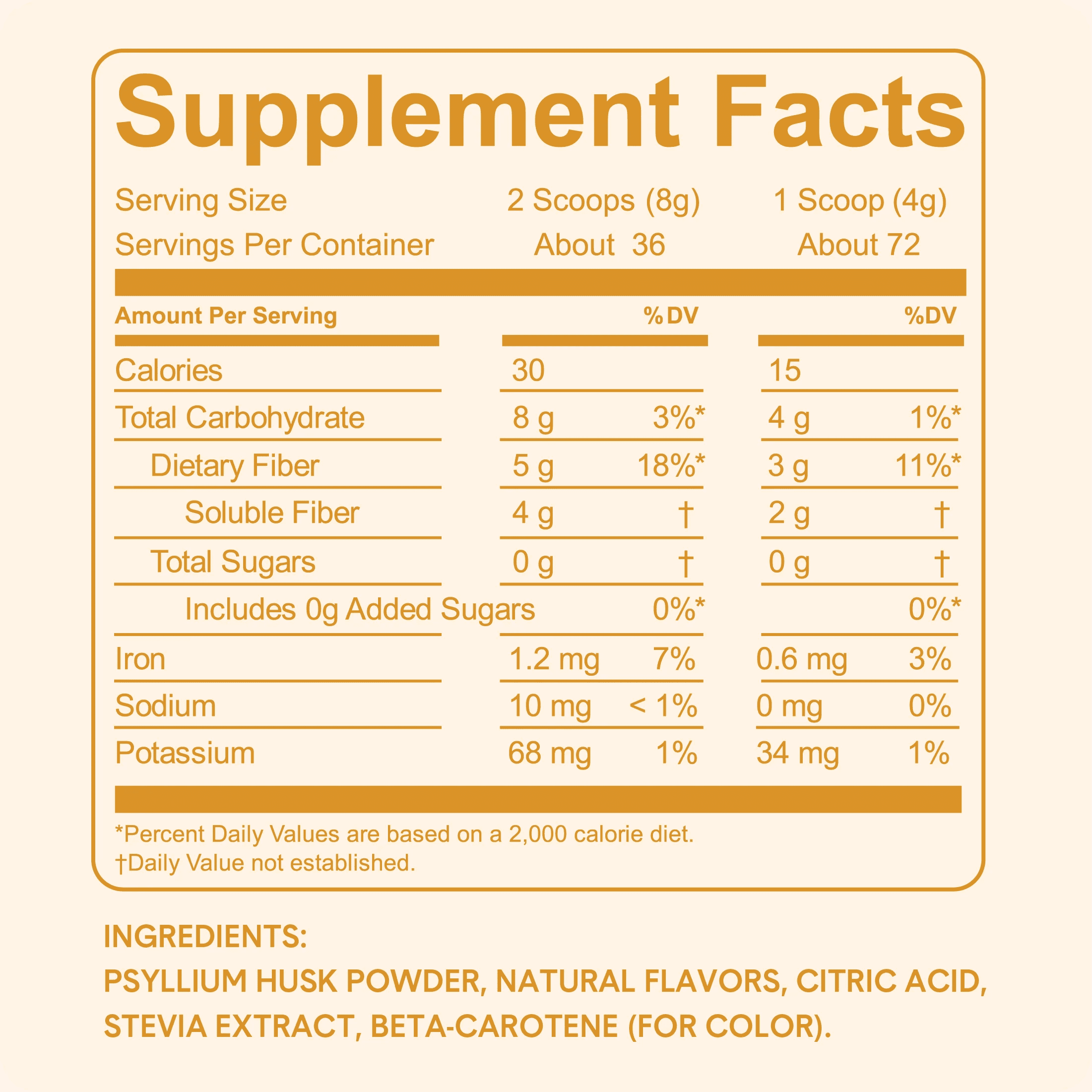 Bellway Psyllium Super Fiber Prebiotic Supplement Powder, Sugar-Free, Tropical Twist, 72 Servings