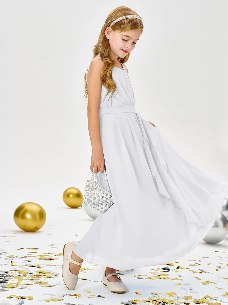 sachin and babi light blue dress Layered Chiffon Wrap Wedding Dress with Balloon Sleeves
