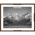 thumbnail image 5 of Art.com Grassy Valley Tree Covered Mt Side And Snow Covered Peaks Grand Teton NP Wyoming 1933-1942 Art Print by Ansel Adams, Brown Frame Wall Art, 29" x 23", 5 of 5
