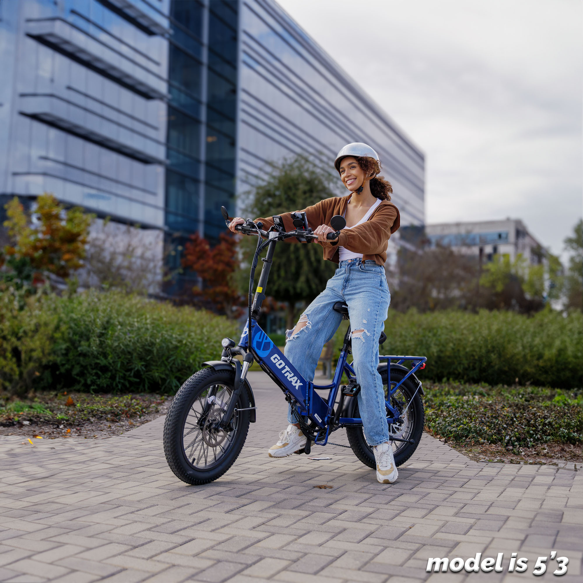 GOTRAX F2V2 Folding Electric Bike, 500W Motor, White photo 4