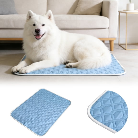 Pet Cooling Mat Self-Cooling Gel Ice Silk Pad Washable & Portable Summer Bed Mat for Dogs Cats Indoor Outdoor Use 5 size