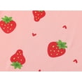 thumbnail image 3 of Beezizac Snug-Fitting Pajamas for Girls – Summer Modal Fiber Toddler/Little Jammies Pink Strawberries PJs Size 6, 3 of 7