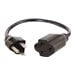 3ft Power Extension Cord 15amp C2G 3ft 18 AWG Outlet Saver Power Extension Cord (NEMA 5-15P to NEMA 5-15R) - power cable - 3 ft ()