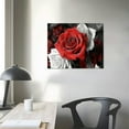 thumbnail image 4 of EastSmooth Black White And Red Rose Canvas Wall Art, Abstract Rose Flowers Picture Artworks Painting Print Posters Modern Home Decorations Framed Ready To Hang For Living Room Bedroom Bathroom Kitchen, 4 of 6