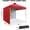 thumbnail image 4 of M optimized Pop Up Canopy 10'x10' Outdoor Sun Shade Instant Tent with 2 Sidewall & Vented Roof, Commercial Sun Shelter, Portable Canopy Shelter for Outdoor Party, Camping, Commercial Events, 4 of 8