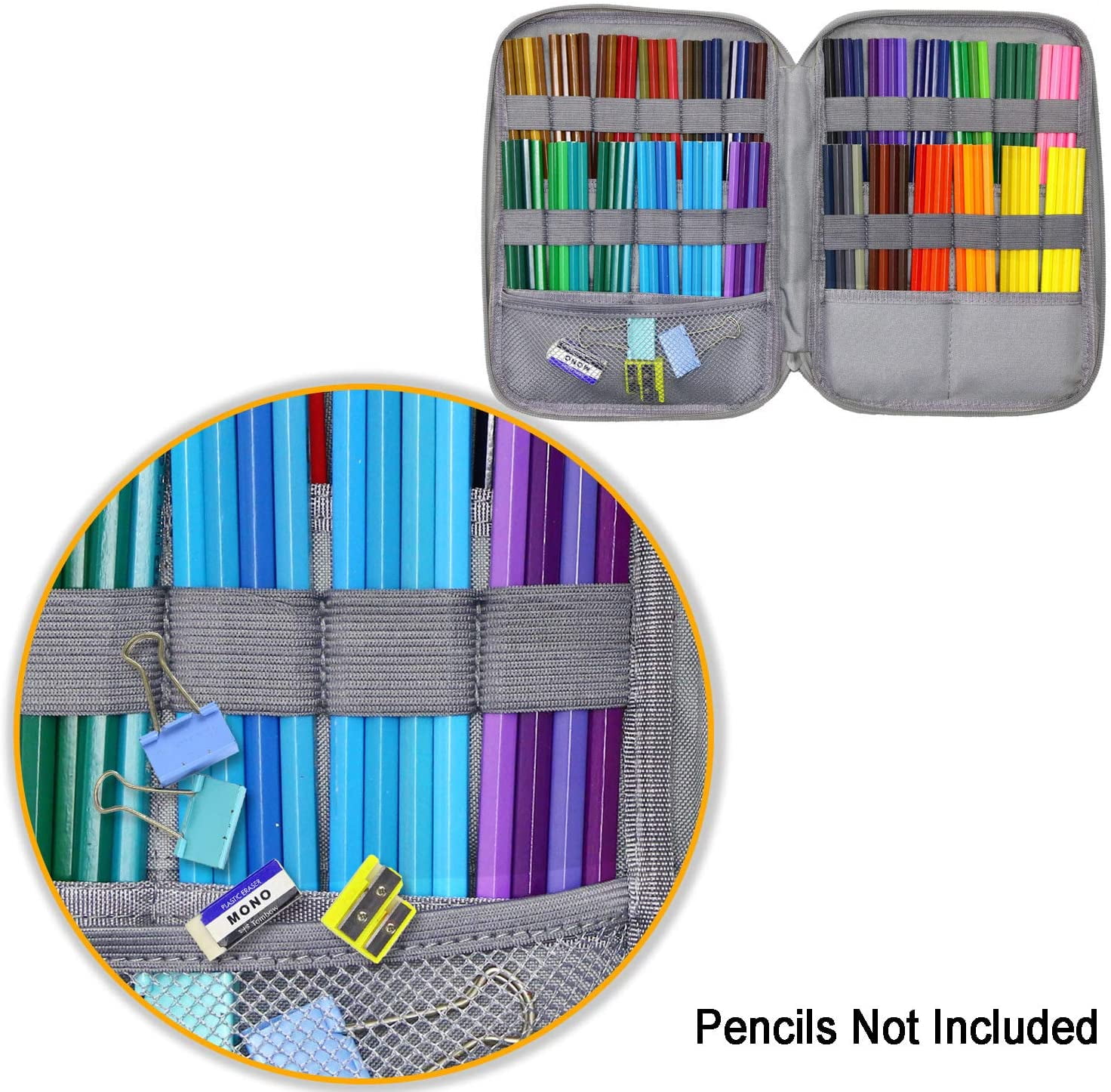 Gel Pens for Student & Artist Large Capacity Pencil Holder Pen Organizer Bag with Zipper for Prismacolor Watercolor Coloring Pencils YOUSHARES 96 Slots Colored Pencil Case Animal Graffiti 