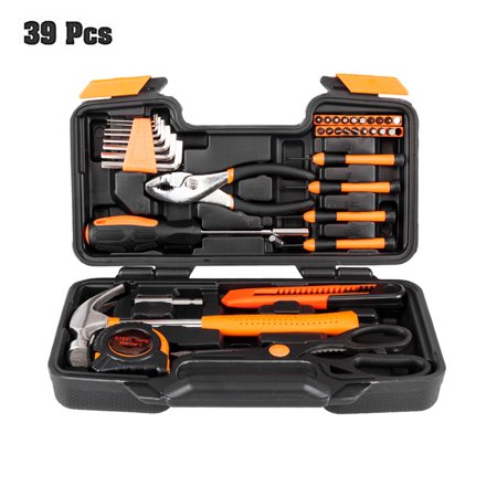 Ktaxon 39-Piece Hand Household Tool Set, Craftsman Repair Tools, Orange