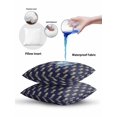 thumbnail image 5 of Waterproof Outdoor Throw Pillows with Inserts 12"x20" Set of 2, Pineapple Soft Decorative Pillowcases for Couch Bedroom, Yellow Fruit Navy Blue Summer Tropical Pillow Covers for Sofa Living Room, 5 of 8