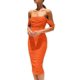 thumbnail image 1 of Vestido PRETTYGARDEN Verano 2025 XL con Hombros Descubiertos y Fruncido, 1 of 8
