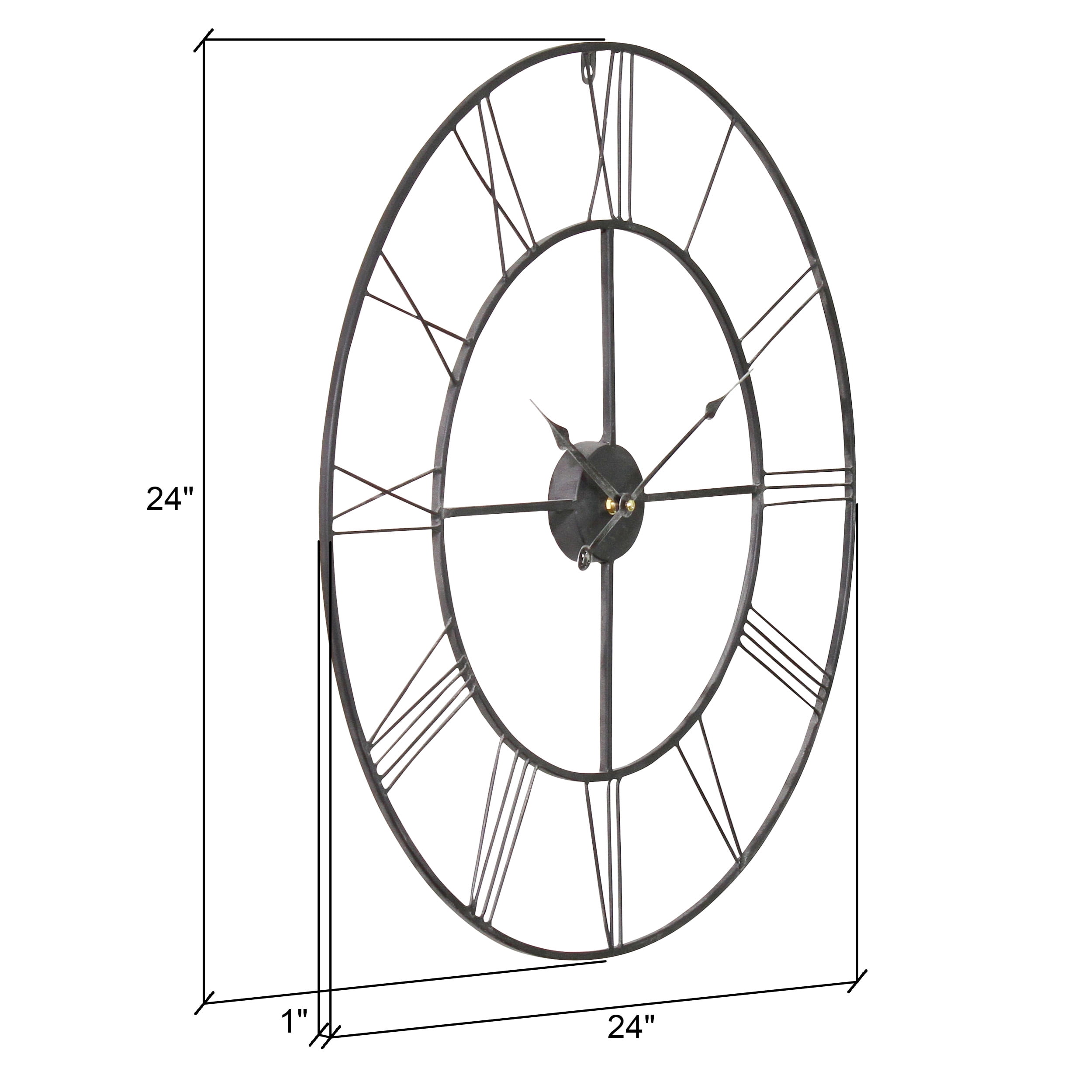 Aspire Home Accents 0.5" Quartz Farmhouse Wall Clock