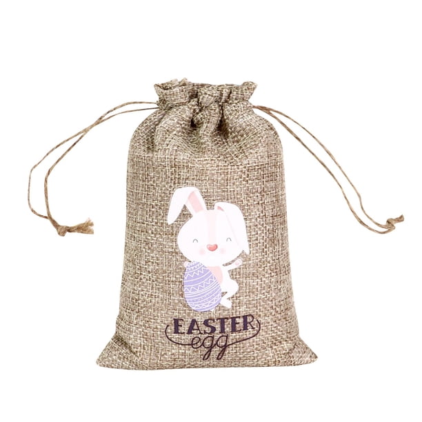 Bolsa con cordón para fiesta de conejito de Pascua, ideal para baby shower, boda, cumpleaños. Estilo C
