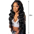 thumbnail image 3 of Body Wave Lace Front Wigs Human Hair Pre Plucked 180 Density 28 Inch 13x4 HD Transparent Frontal Glueless Wigs Human Hair with Baby Hair Natural Hairline Human Hair Wigs for Black Women, 3 of 8