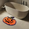 thumbnail image 3 of Halloween Pumpkin Bath Mat Non Funny Cute Microfiber Washable Absorbent Carpet Autumn Home Bathroom Rug Shower Tub, 3 of 6
