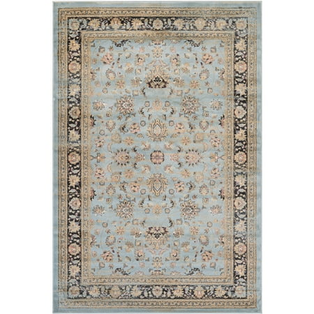 Couristan Zahara Farahan Amulet/Lt Blue/Black Rug