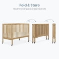 thumbnail image 5 of Dream On Me Quinn Full-Size Folding Crib, Removable Wheels, Modern Nursey, Adjustable Mattress Support, Patent Folding System in Natural, 5 of 9