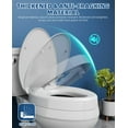 thumbnail image 2 of Toilet seat risers, Elevated Toilet Seat, Heavy Duty, Never Loosen, Soft Close, Easy Install & Clean, Elongated Raised Toilet seat bowl, White, 2 of 4