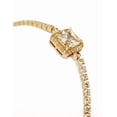 thumbnail image 3 of Pulsera para mujer de oro laminado brillosa con piedra blanca, 3 of 7