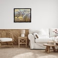 thumbnail image 2 of Sheep Herd Grazing Grassland Animals & Insects Painting Jet Black Framed Art Print Wall Art, 2 of 6