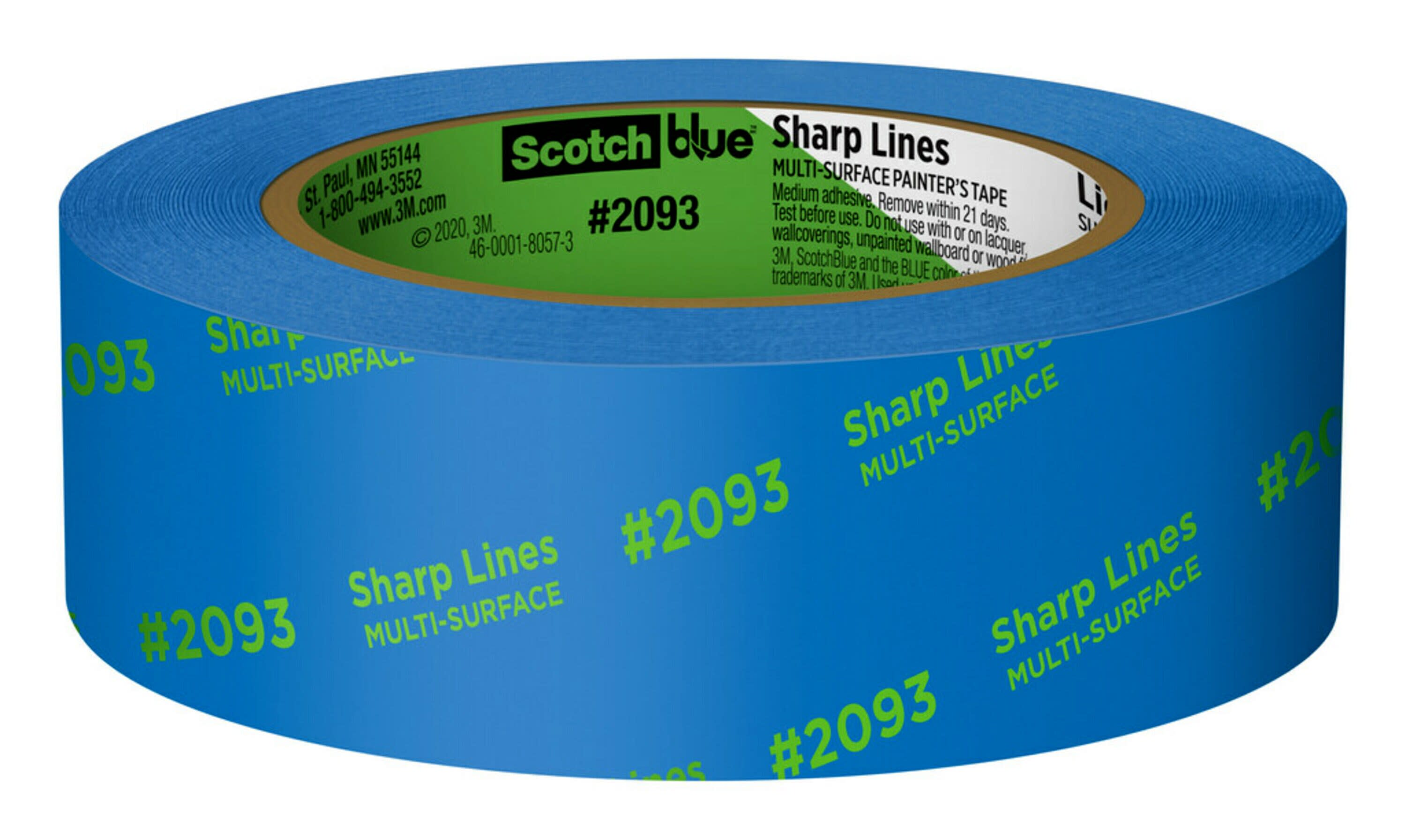 ScotchBlue Painter's Tape Trim and Baseboards with Edge-Lock, Blue, 1 Roll, 1.41" x 45 yds