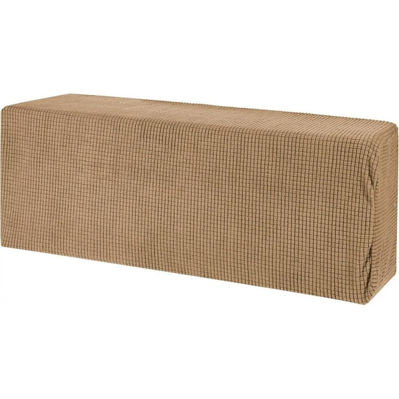 shiyou-Air Conditioner Cover 31-34 Inch Knitted Elastic Cloth Dustproof for Wall-Mounted Units Split Indoor AC Covers Light Brown