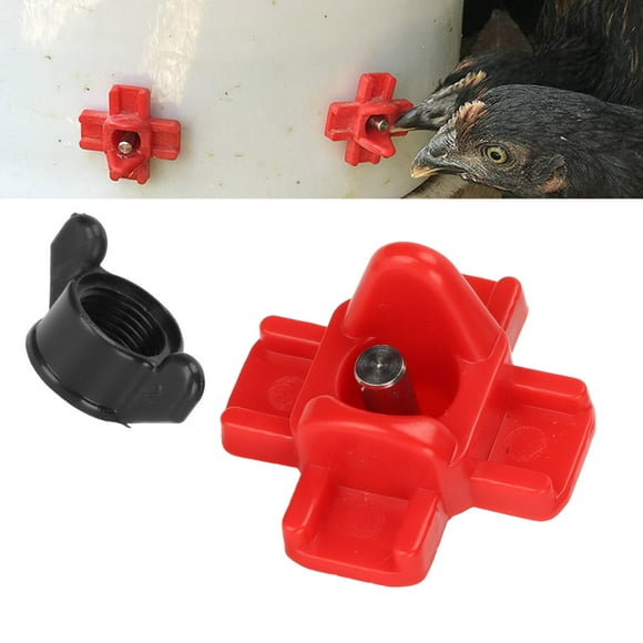 20PCS Male Thread Chicken Drinking Nipples, G1/8 PP Automatic Waterer Equipment With Black Srews For Poultry Feeding, Poultry Tool