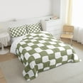thumbnail image 3 of Homewish Geometric Plaid Bedding Comforter Set 2pcs for Teens Boys Girls,Vintage Aesthetic Twin Comforter Sets Microfiber,Minimalist Grid Checkered Breathable Bedding Set,Lightweight Room Decor, 3 of 8