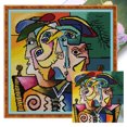 thumbnail image 1 of Hilo Algodón Ecológico Bordado Punto Cruz Arte Abstracto Impreso 14CT 35x35cm, 1 of 9
