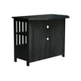 thumbnail image 5 of Solid Wood TV Stand with Shelves and Drawer in Black - 28.9" Height, 5 of 11