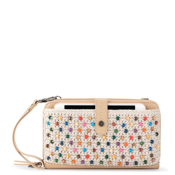 Bolso bandolera The Sak Iris Smartphone para mujer, color crudo