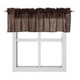 thumbnail image 2 of S18 BROWN 1 Piece Solid Faux Silk Rod Pocket Stylish STRAIGHT WINDOW VALANCE 55"in Wide X 18"in Length, 2 of 3