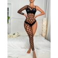 thumbnail image 1 of Lencería brillante hecha a mano para mujer, ropa interior de malla con una sola manga y pierna, 1 of 6