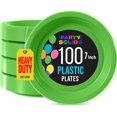 thumbnail image 1 of Assiettes en Plastique Vert Lime Exquises Jetables Assiettes de Souper en Plastique de 7 Pouces 100 Pcs Assiettes Jetables Vert Lime Assiettes en Plastique pour Fête Assiettes Jetables Robustes 350 G/m2 Assiettes Vert Lime pour Fête., 1 of 6