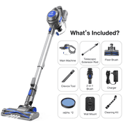 MOOSOO Cordless Stick Vacuum Cleaner, 40KPA 50Mins Lightweight Upright for Carpet Hard Floor Pet Hair XL-618A