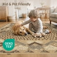 thumbnail image 4 of ODIKA 9'x12' Washable Area Rug Southwestern Motif Distressed Border Salt Speckled Abstract Spotted Flowing for Master Suite, California King, Under Bed, Non-Shedding, Easy Care, 4 of 7