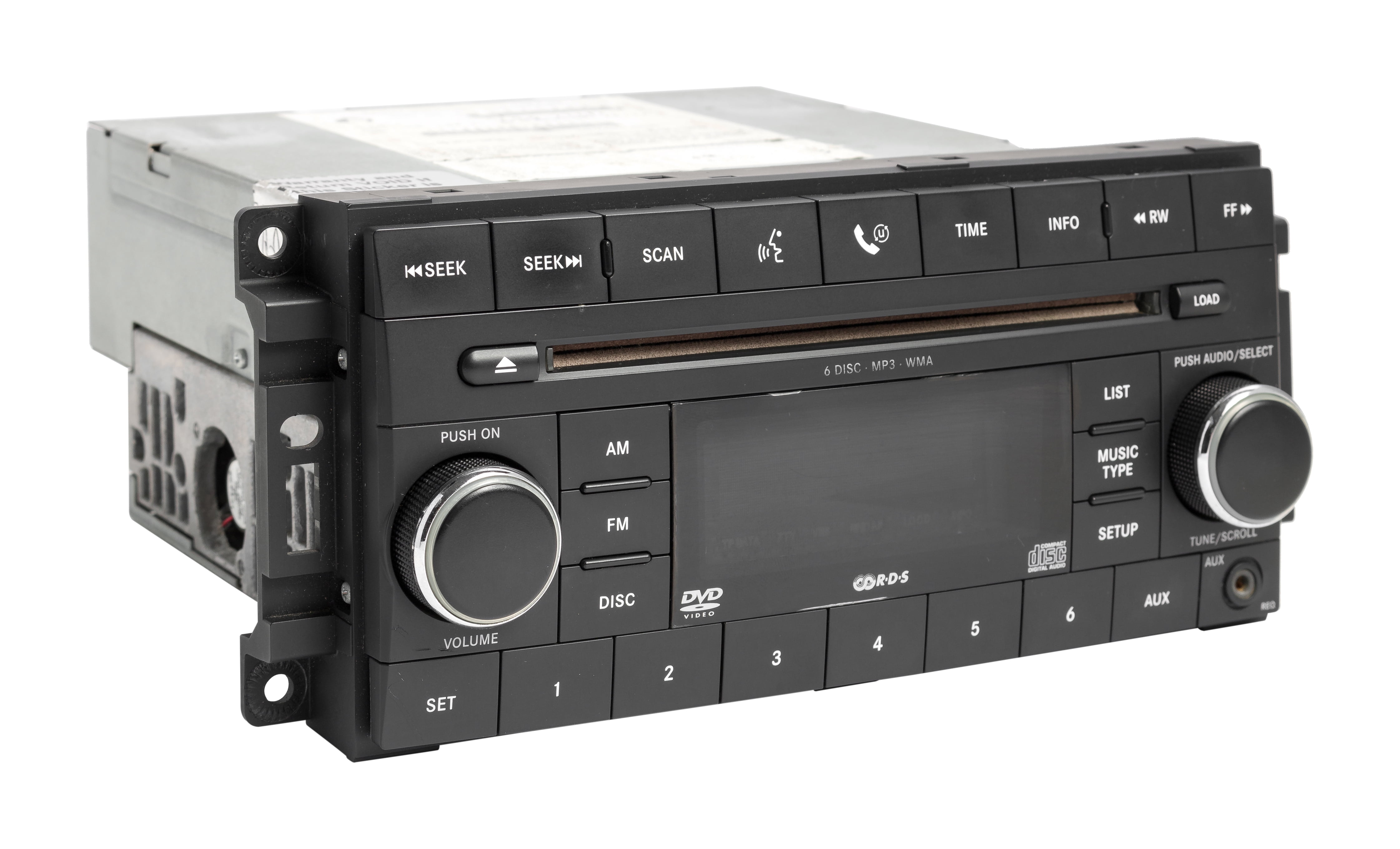 Restored 2007 Jeep Wrangler AM FM MP3 AUX Receiver With 6-Disc CD DVD Player P05107099AK (Refurbished)