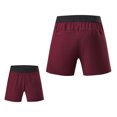 thumbnail image 4 of Wyobmus Workout Gym Mens Shorts Fitness Quick Dry Basketball Shorts With Pockets for Running Casual Activewear Burgundy, 4 of 8