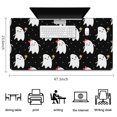 thumbnail image 5 of Long Mouse Pads for Desk,Halloween Cute Ghosts Pattern Desk Mats on Top Of Desks, Desk Mouse Pad Extra Large with 3mm Non-Slip Base and Stitched Edge for Gaming,Office,Work,Home 47.3"x23.6", 5 of 6