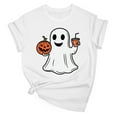 thumbnail image 6 of QunYou Halloween Shirt for Women 2025 Halloween Grpahic Tee Tshirt Fall Casual Shirts Women's Printed Short Sleeved T-shirt Top Fall Tee Fashion Gift, 6 of 7