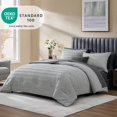 thumbnail image 2 of Queen Comforter Set, Bed in A Bag 7-Pieces, Light Grey Textured All Season Comfortable Bedding Sets with Comforter, Sheets, Pillowcases & Shams (Light Grey, 90"x90"), 2 of 9