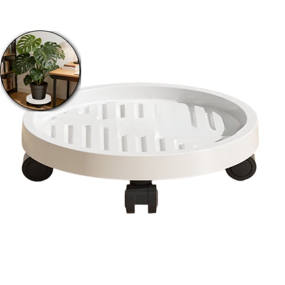 Plant Tray with Wheels Movable Planter Stand Rolling Plant Caddy for Indoor Outdoor Potted Plants Drainable Air-Permeable Bottom Bracket