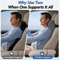 thumbnail image 4 of QUTOOL Car Lumbar Support Pillow with Headrest, One-Piece Full Back Memory Foam Cushion, S-Curve Support for Cars SUVs Trucks, 4 of 10