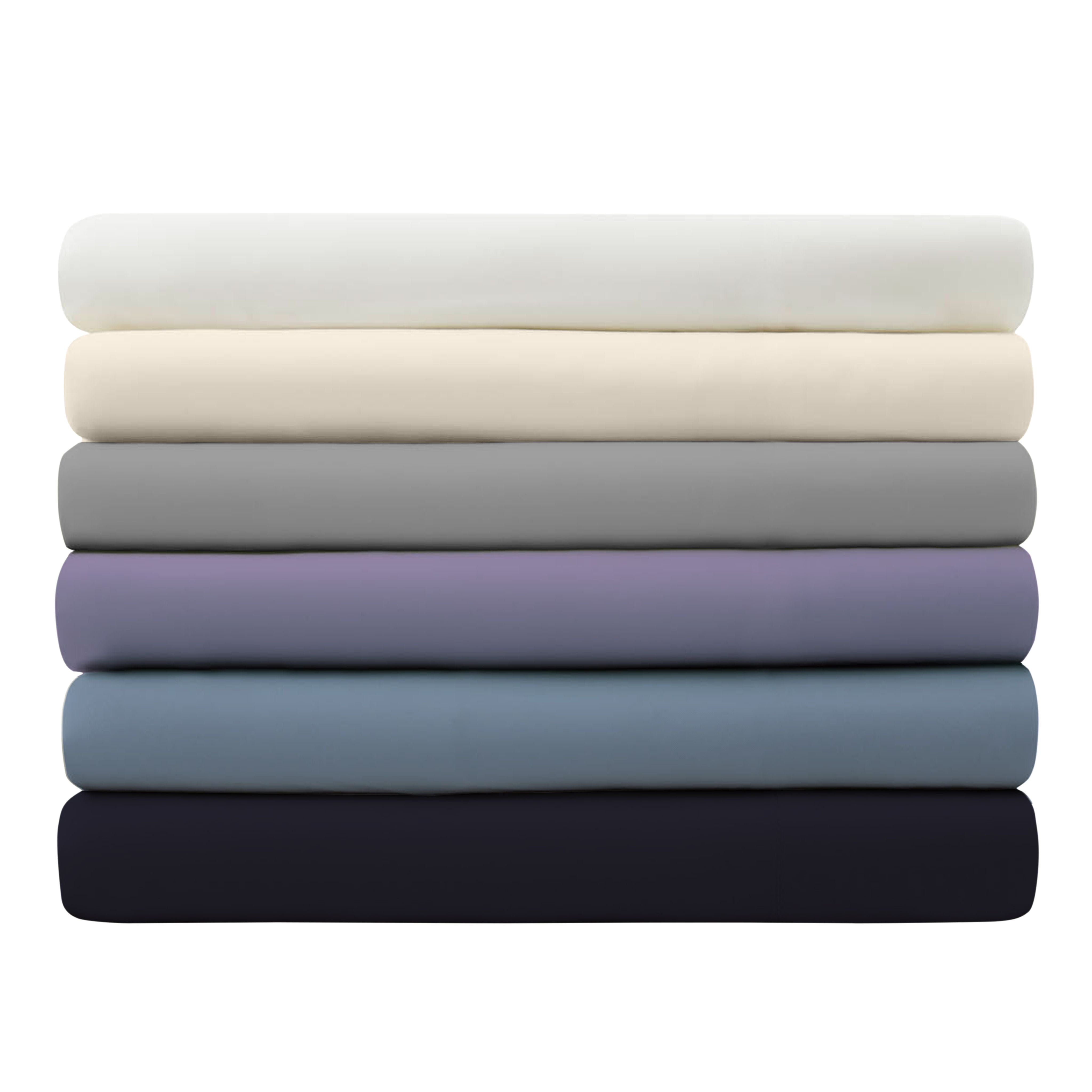 Alpha Cotton Luxury Sateen 1500 Thread Count Bed Sheet Set, Queen, Soft