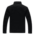 thumbnail image 5 of Tiweut Mens' Jackets Mens Fall Large Size Long Sleeve Stand Collar Zipper Flight Suit Outdoor Sports Workwear Textured Loose Fit Coat Tops Black,L, 5 of 5