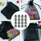 thumbnail image 2 of Bolsa de gasa perlada de color puro, 100 unidades, para regalo (negra), 2 of 6
