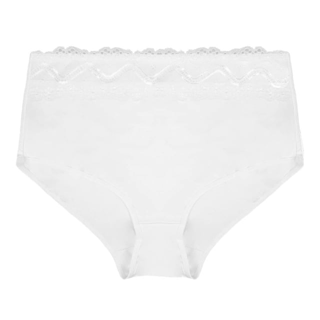 Pantaleta Berlei para Mujer, con Encaje y Doble Panel Blanco Talla G