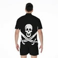 thumbnail image 2 of Calico Jack Pirate Flag Short Sleeve Men'S Rompers, Pirate Casual Summer Jumpsuits Outfit, 2 of 4