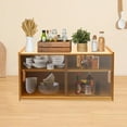 thumbnail image 2 of Wall Pantry Cabinet with Adjustable Shelf, Wall Mounted Kitchen Sideboard with Sliding Doors Tabletop Cupboard Pantry Cabinet for Plates Bowls Spices Cups, 2 of 7