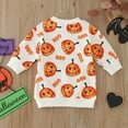 thumbnail image 7 of Generic Toddler Kids Baby Girls Boys Halloween Sweatshirt T Shirts Long Sleeve Crewneck Pullover Pumpkin Outwear Outfits Fall Clothes ﻿(12-18 Months,Yellow), 7 of 7