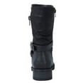 thumbnail image 7 of Bmisegm Women's Mid-calf Boots Combat Ankle Combat Boots with Studded Low Block Shoes Boots for Women Black 9, 7 of 7
